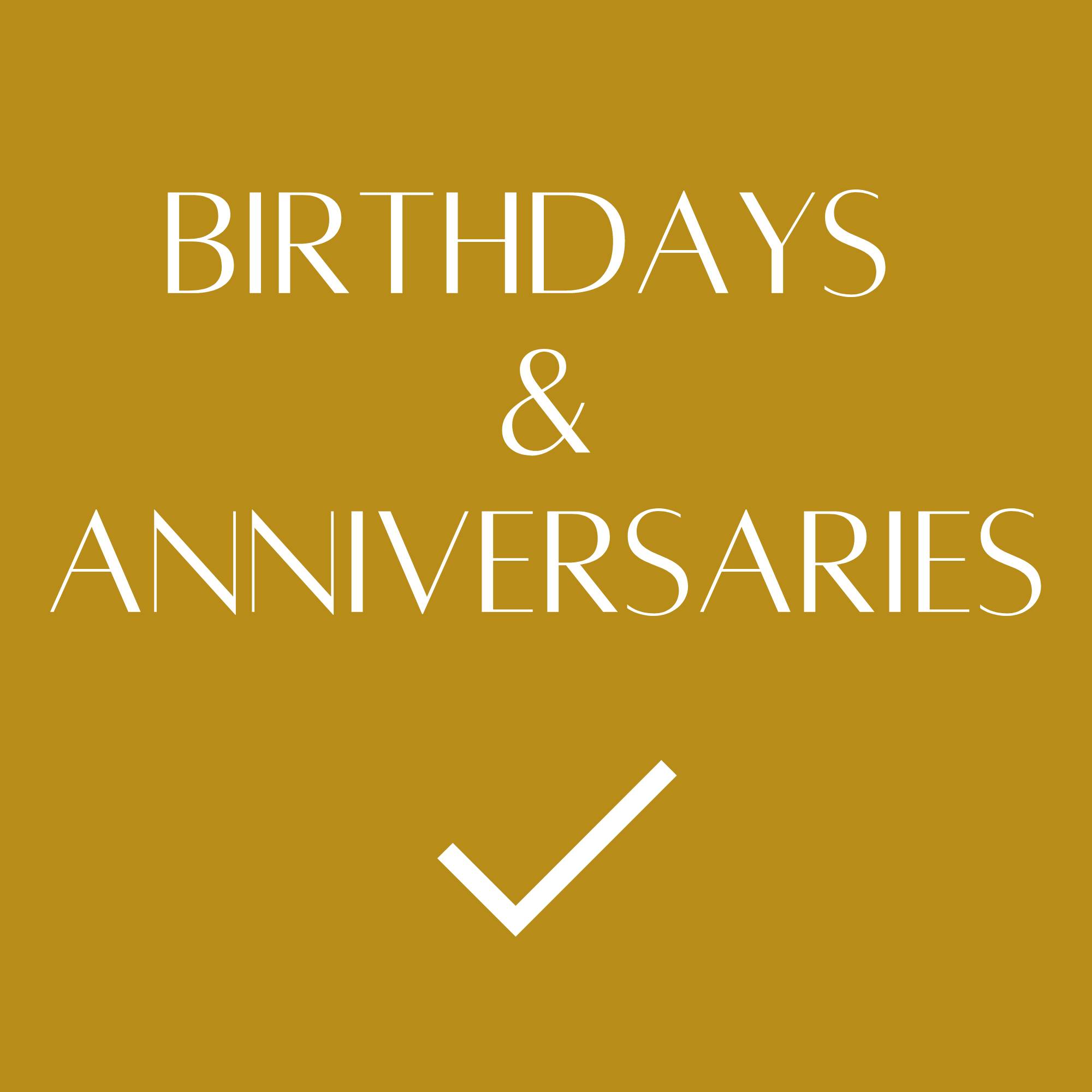 we offer prosecco for birthdays and anniversaries